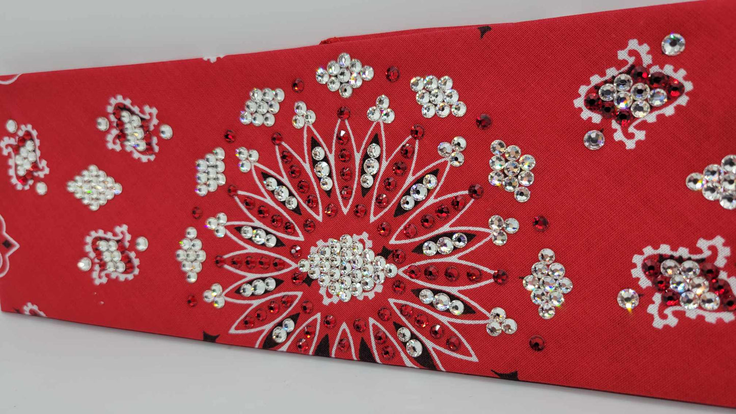 LeeAnnette Red Paisley With Red and Diamond Clear Swarovski Crystals (Sku4001)