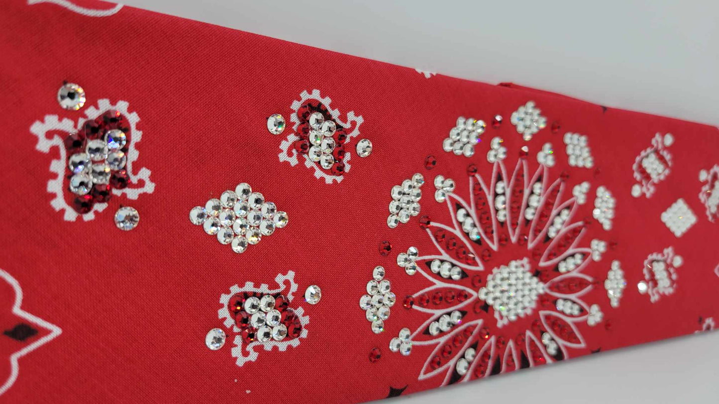 LeeAnnette Red Paisley With Red and Diamond Clear Swarovski Crystals (Sku4001)