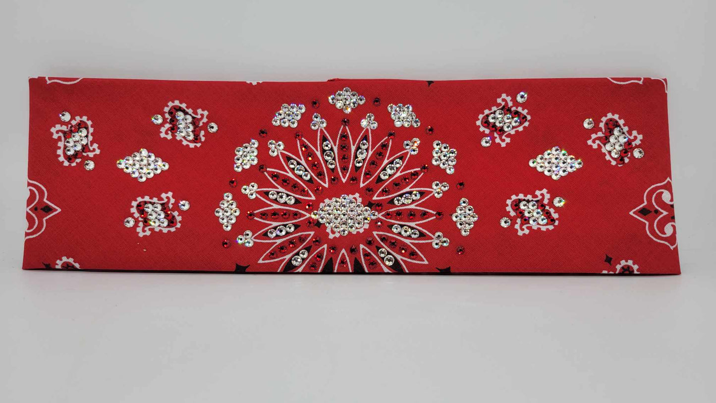 LeeAnnette Red Paisley With Red and Diamond Clear Swarovski Crystals (Sku4001)