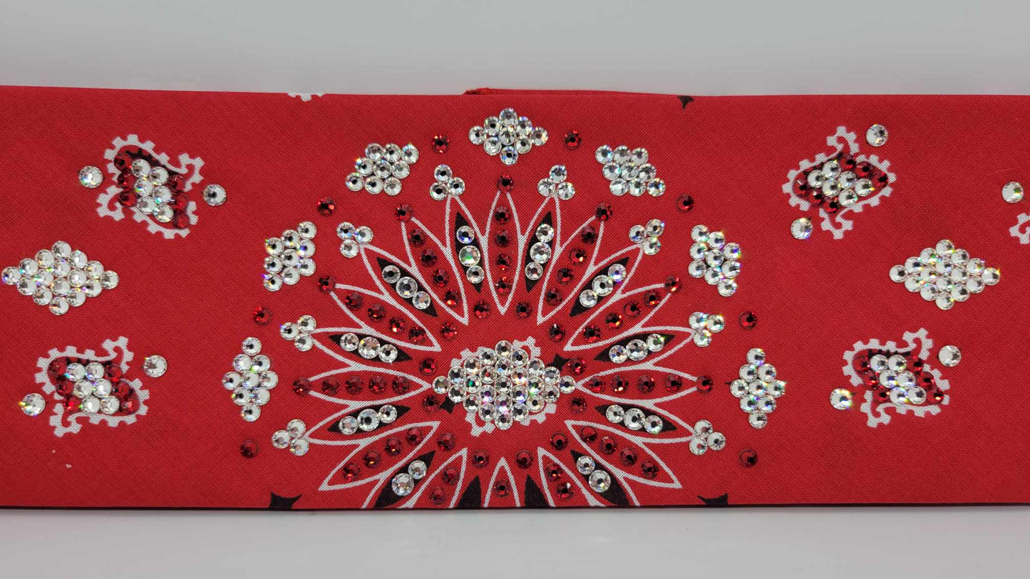 LeeAnnette Red Paisley With Red and Diamond Clear Swarovski Crystals (Sku4001)