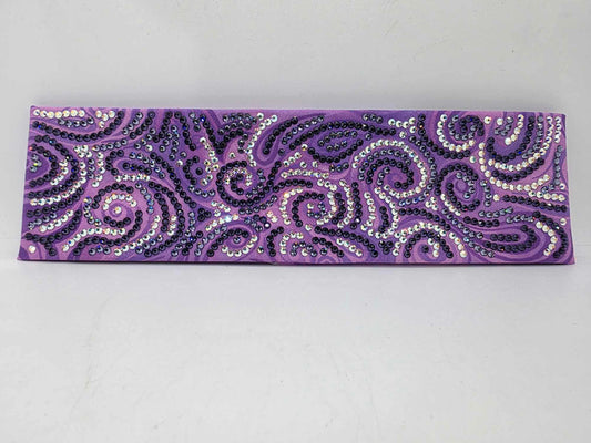 Super Duper LeeAnnette Purple Swirl Bandana with Dark Purple, Light Purple and Aurora Borealis Austrian Crystals (Sku40044)