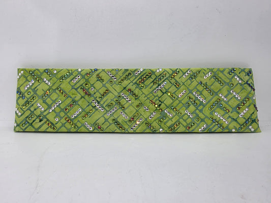 LeeAnnette Green Bandana with Vitrail Medium and Diamond Clear Austrian Crystals  (sku40067)