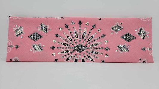 LeeAnnette Light Pink Paisley with Black and Diamond Clear Austrian Crystals (Sku4043)