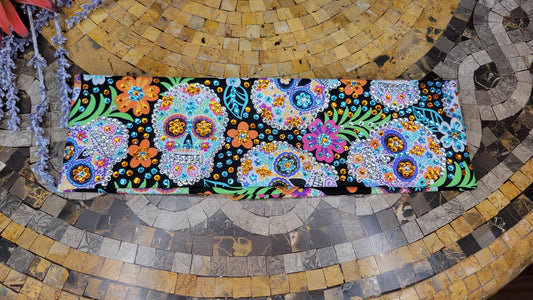 Super LeeAnnette Tropical Sugar Skulls Bandana with Multiple Colors of Austrian Crystals (Sku4285)