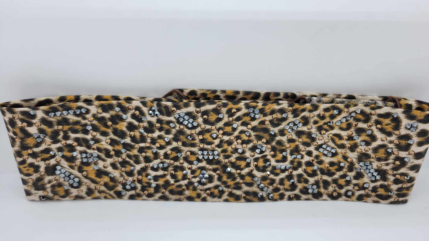LeeAnnette Leopard with Brown and Black Austrian Crystals (SKU4386)