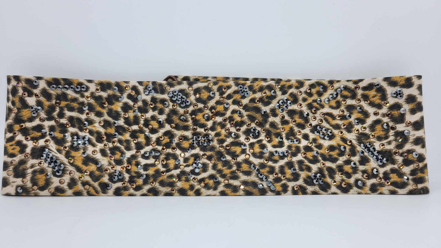 LeeAnnette Leopard with Brown and Black Austrian Crystals (SKU4386)