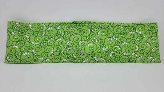 LeeAnnette Green Scrolls with Light Green and Diamond Clear Austrian Crystals (Sku4403)