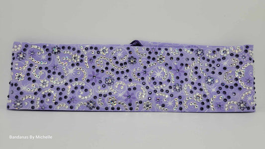 Super LeeAnnette Light Purple Scrolls and Stars with Light Purple and Dark Purple and Diamond Clear Austrian Crystals (Sku4414)