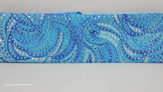 Super LeeAnnette Blue Wavers with Blue Shimmer, Crystal Shimmer and Aqua Austrian Crystals (Sku4419)