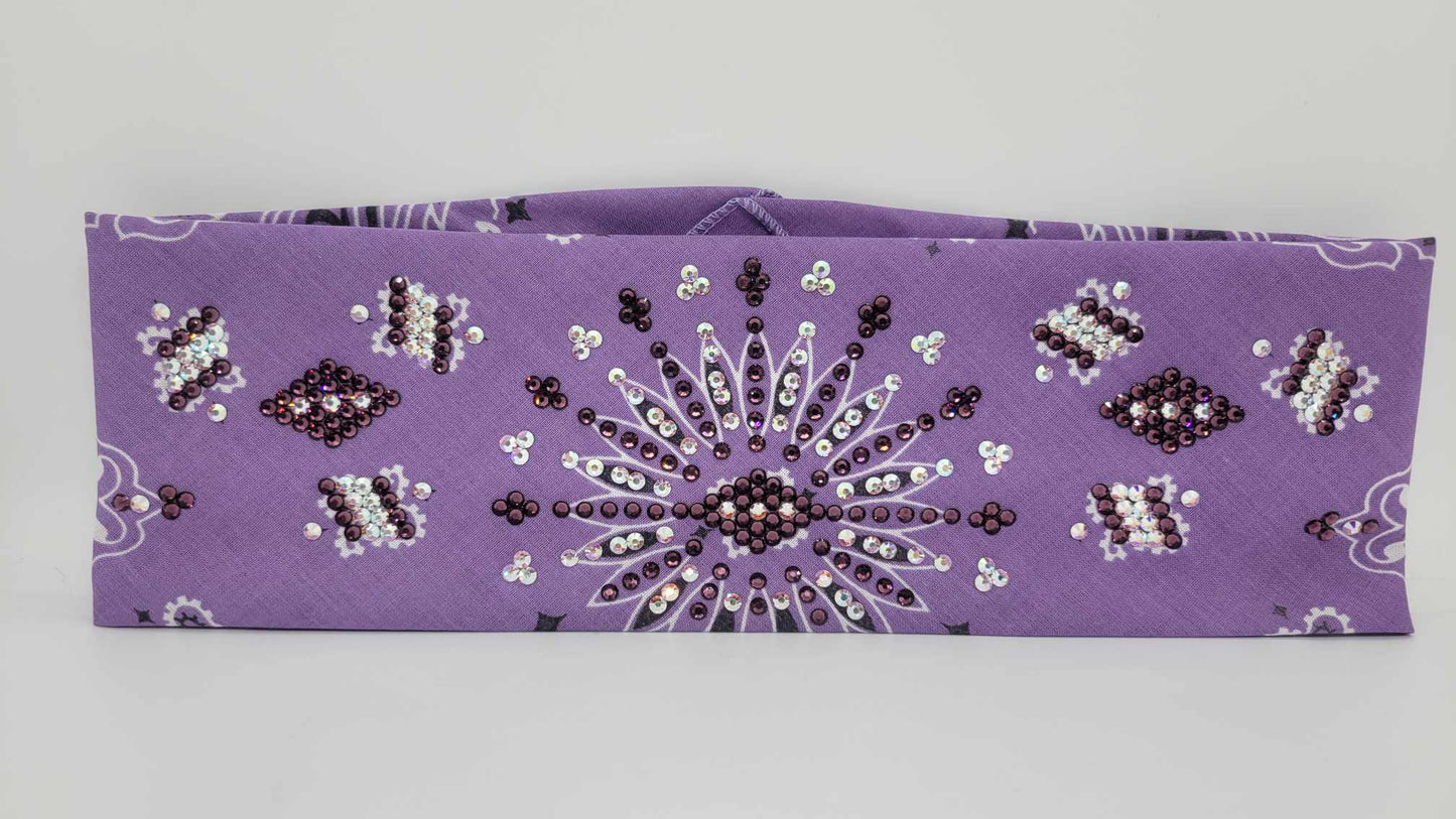 LeeAnnette Lavender Paisley with Amethyst and Aurora Borealis Austrian Crystals (sku4472)