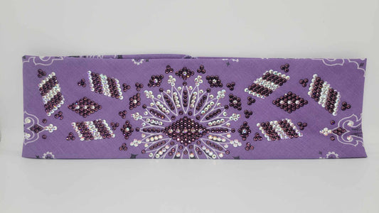 Super LeeAnnette Lavender Paisley with Amethyst and Aurora Borealis Austrian Crystals (Sku4474)