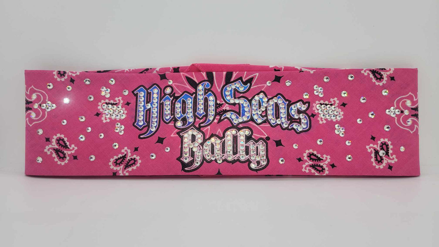 EXTRA BLING -Pink High Seas Rally With Aurora Borealis and Diamond Clear Austrian Crystals (Sku4478)