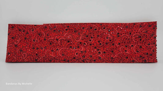 Super LeeAnnette Red Scroll with Dark Red and Light Red Austrian Crystals (Sku4493)