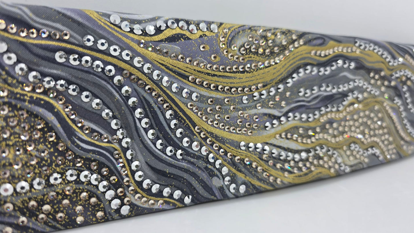 Super LeeAnnette Silver Fox Bandana with Chrome and Honey Austrian Crystals (S48134)