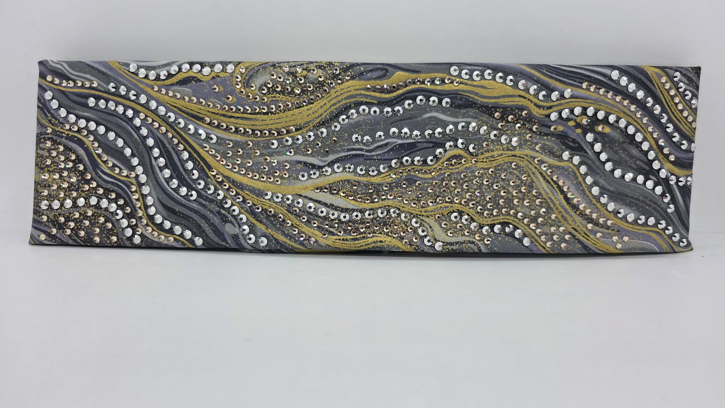 Super LeeAnnette Silver Fox Bandana with Chrome and Honey Austrian Crystals (S48134)