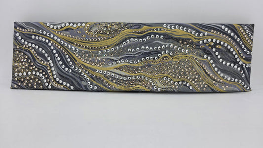 Super LeeAnnette Silver Fox Bandana with Chrome and Honey Austrian Crystals (S48134)
