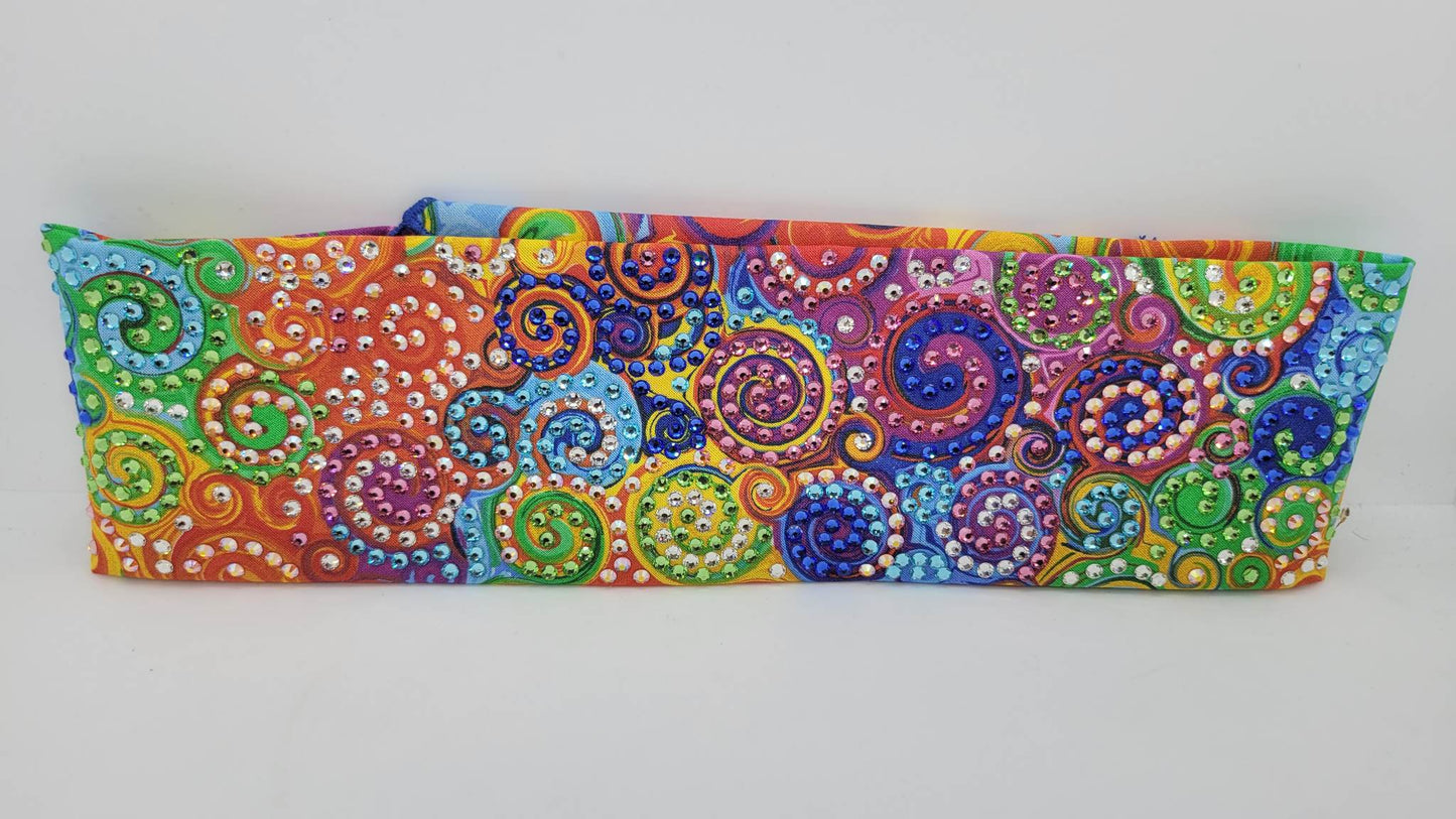 Super LeeAnnette Bright Scrolls with Multiple Colors of Austrian Crystals (Sku4740)