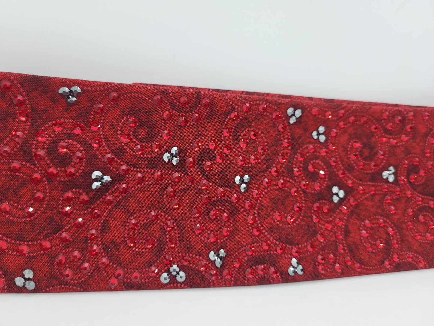 LeeAnnette Red Scrolls with Black and Red Austrian Crystals (sku4784)