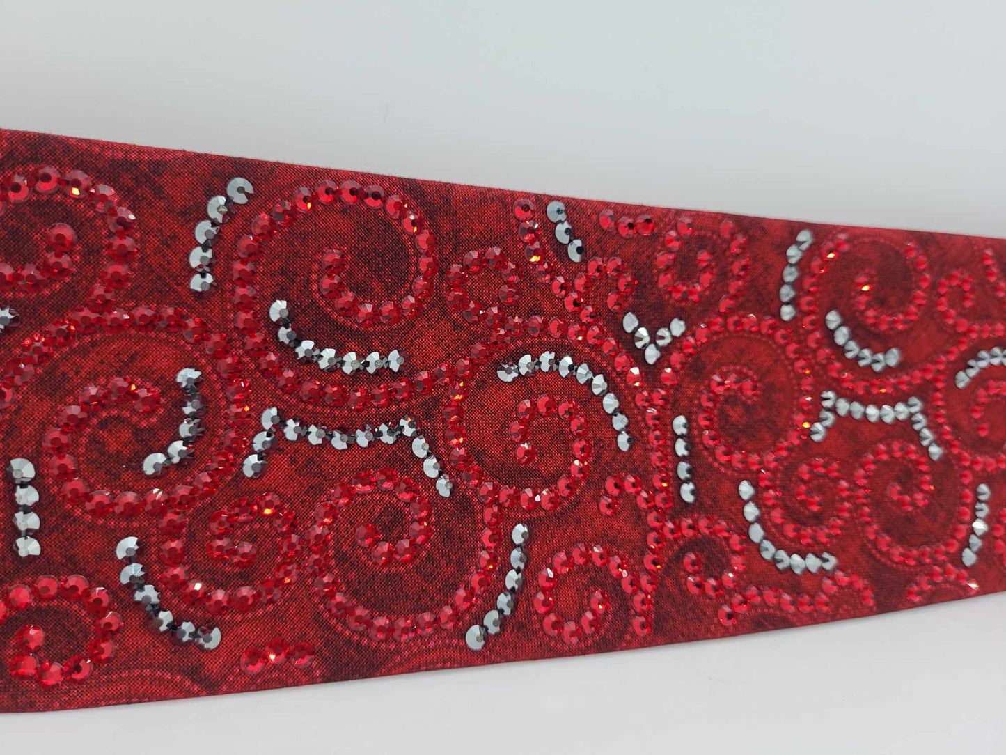 Super LeeAnnette Red Scrolls with Black and Red Austrian Crystals (Sku4787)