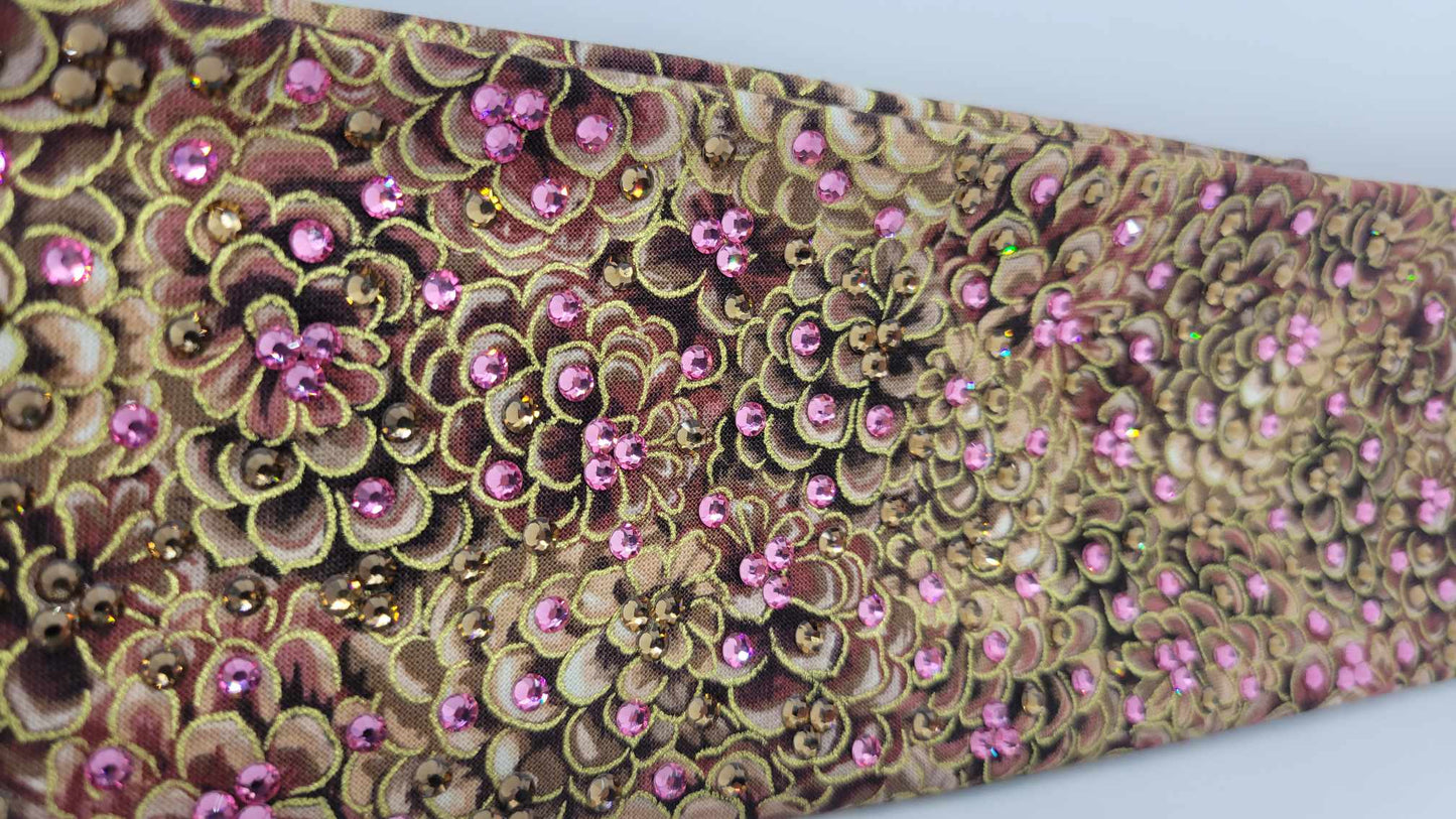 LeeAnnette Pine Cones with Pink and Brown Austrian Crystals (sku4819)