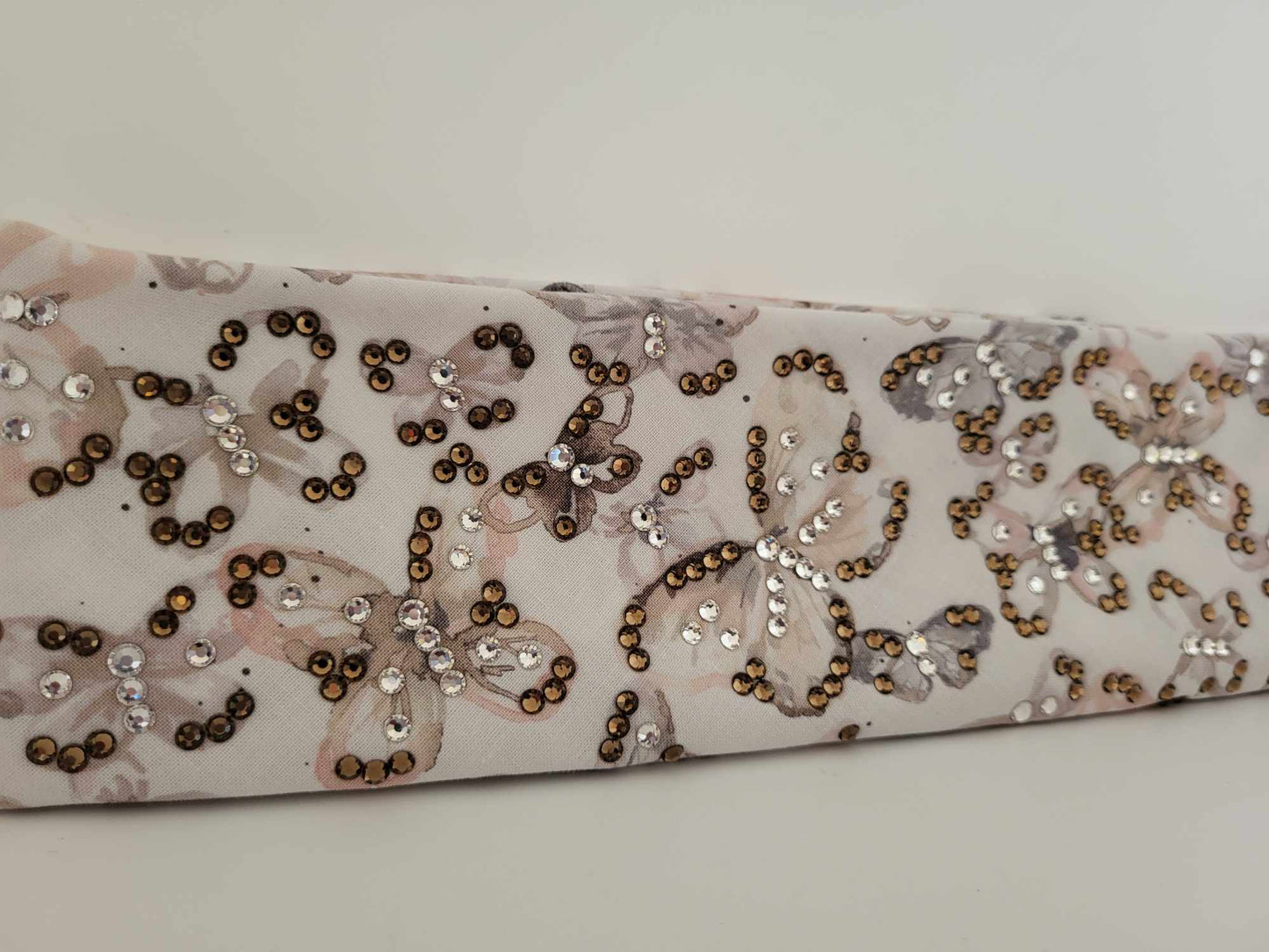 LeeAnnette Watercolor Butterflies with Brown and Diamond Clear Austrian Crystals (sku4823)