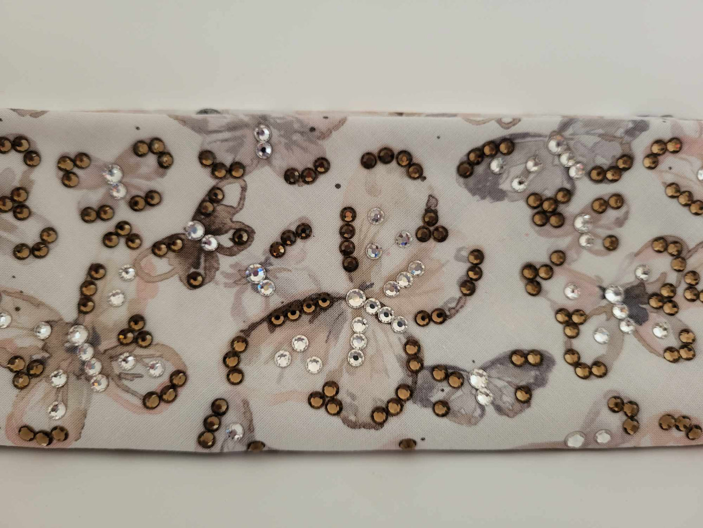 LeeAnnette Watercolor Butterflies with Brown and Diamond Clear Austrian Crystals (sku4823)