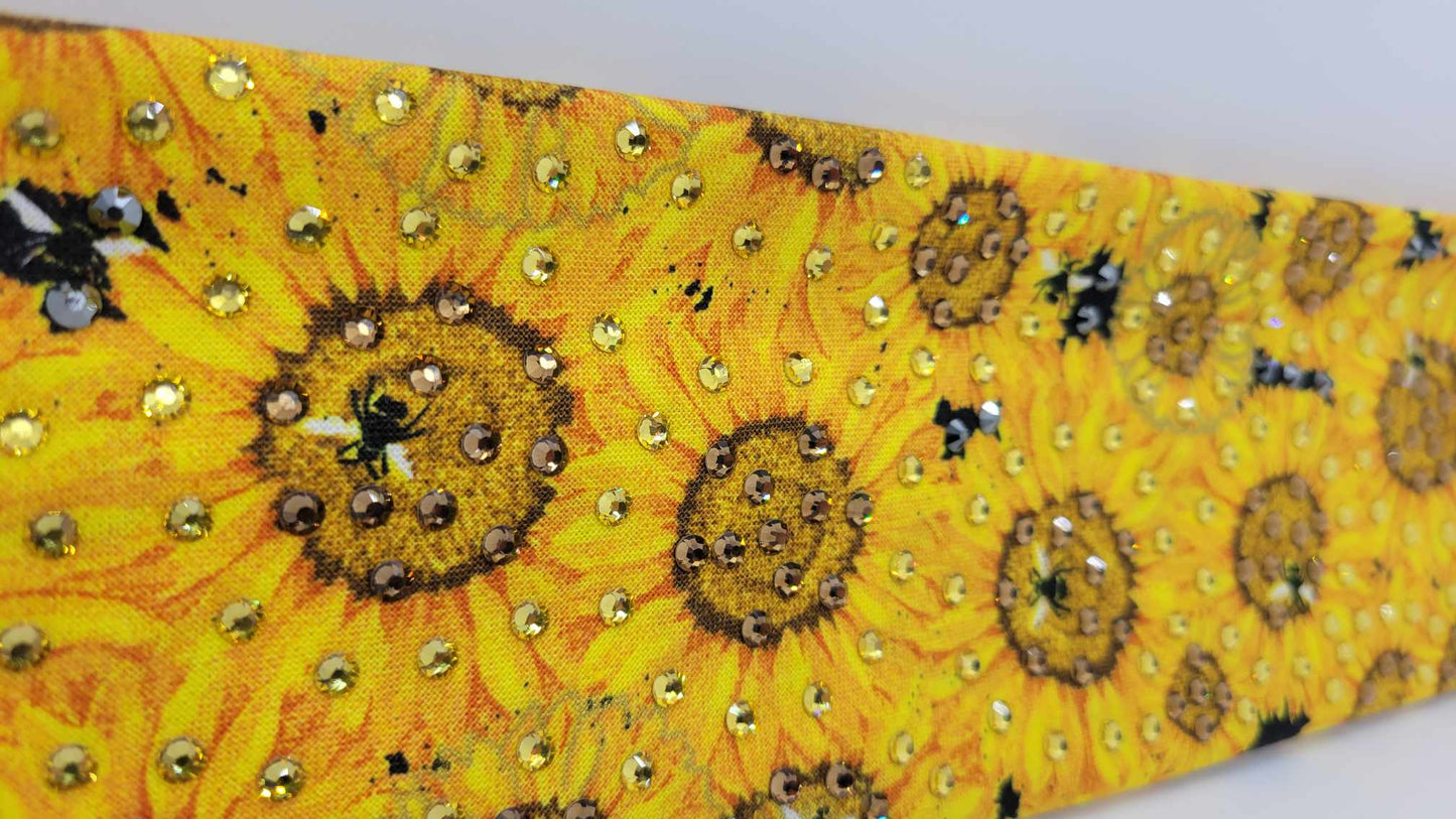 LeeAnnette Sunflowers with Brown, Yellow and Black Austrian Crystals (sku4827)