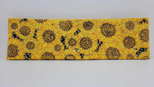 Super LeeAnnette Sunflower with Brown, Yellow and Black Austrian Crystals (Sku4829)