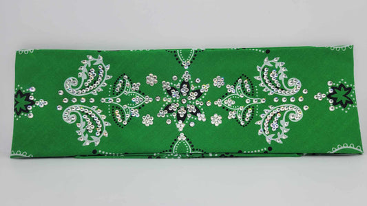 LeeAnnette Green Flower Paisley with Diamond Clear Austrian Crystals (sku4831)