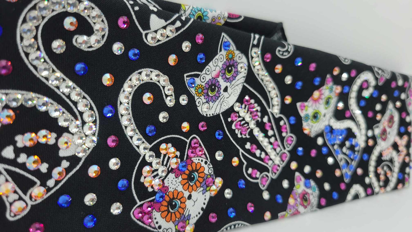 LeeAnnette Skeleton Cats with Multiple Colors of Austrian Crystals (sku4841)