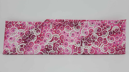 LeeAnnette Faded Pink Scrolls with Fuchsia, Aurora Borealis and Diamond Clear Austrian Crystals (sku4856)