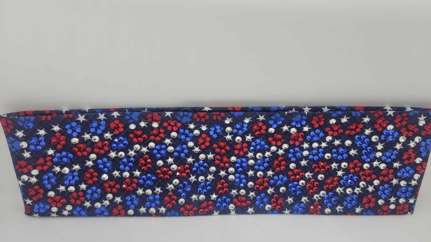 Super LeeAnnette Puppy Paws with Red, Blue and Diamond Clear Austrian Crystals (Sku4872)