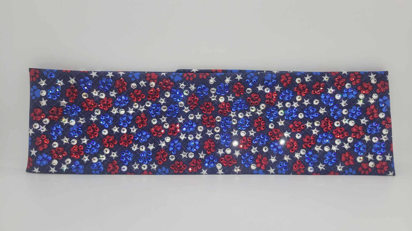 Super LeeAnnette Puppy Paws with Red, Blue and Diamond Clear Austrian Crystals (Sku4872)