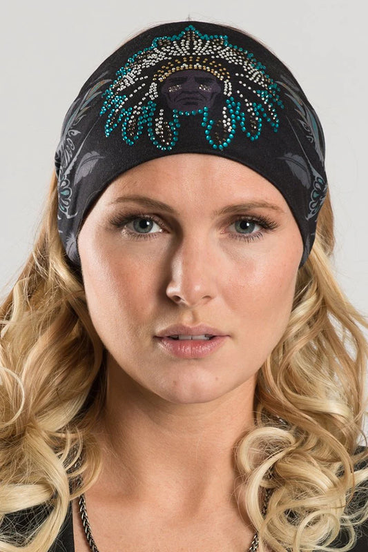 Stretchy Headband Super Bling Native (Sku5412)