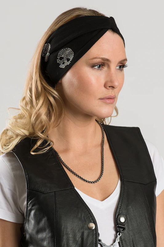Stretchy Headband Bling Skulls (Sku5413)