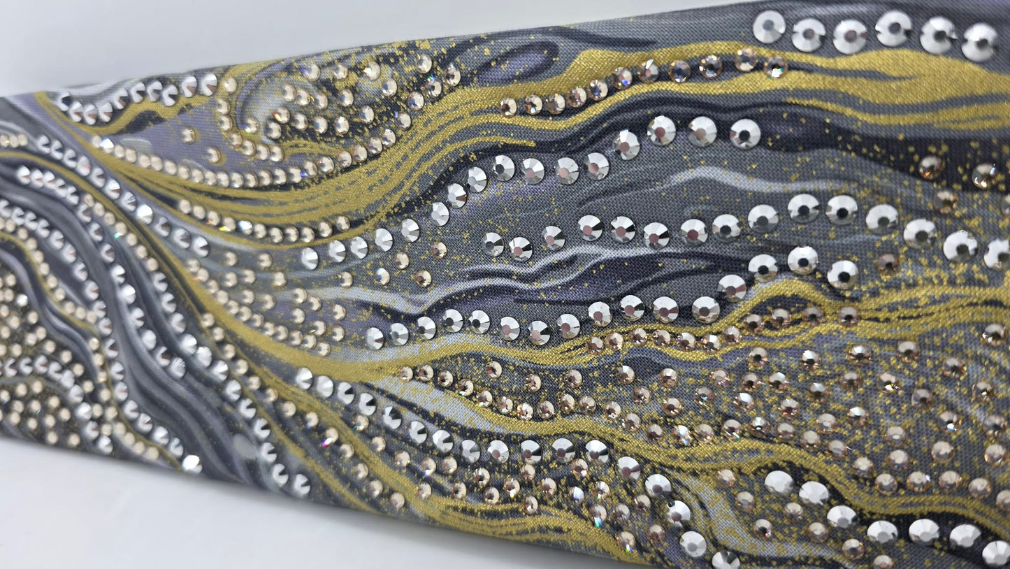 Super LeeAnnette Silver Fox Bandana with Chrome and Honey Austrian Crystals (S48134)