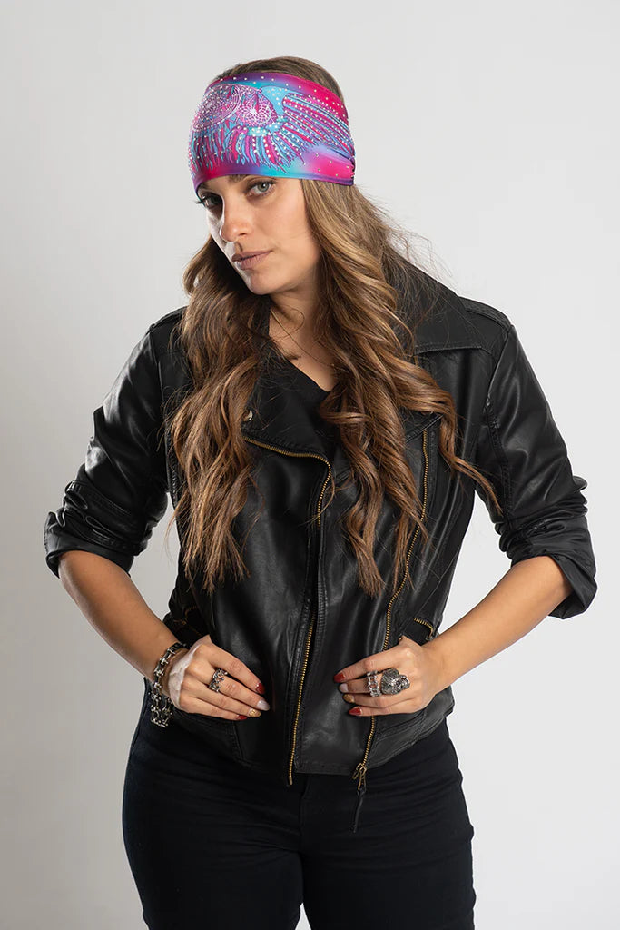 Stretchy Headband Dreamcatcher with Gemstone  (Sku5428)