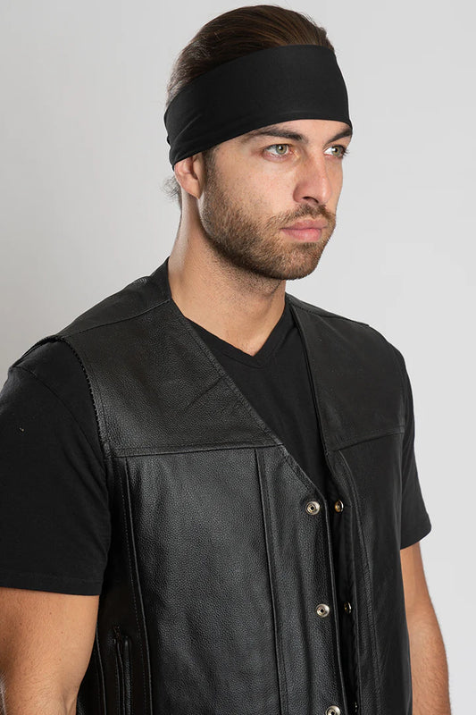 Stretchy Headband Narrow Black (Sku5422)