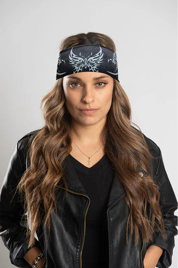 Stretchy Headband Narrow Tribal Butterfly (Sku5421)