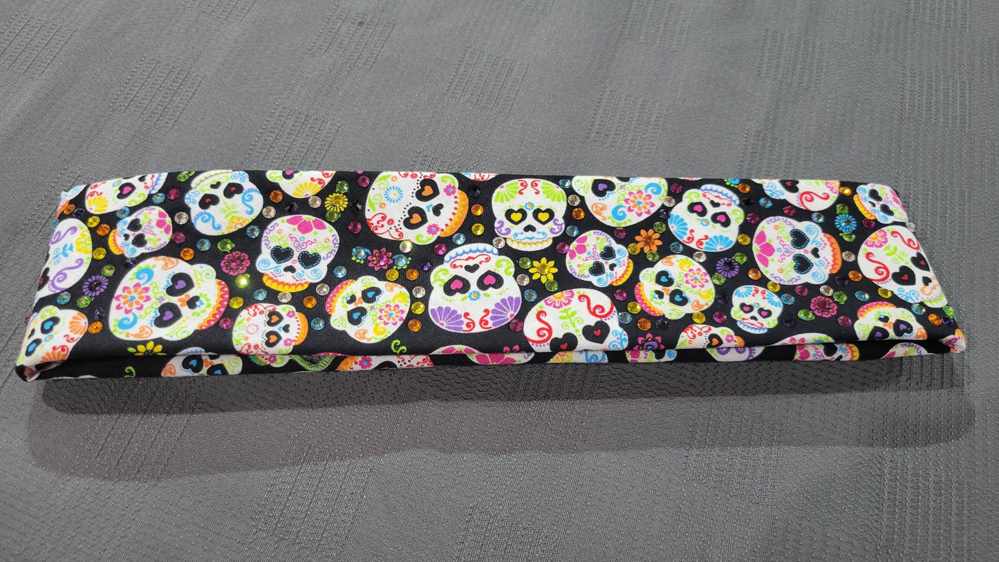 Narrow Baby Skulls with Multiple Colors of Austrian Crystals (Sku6089)