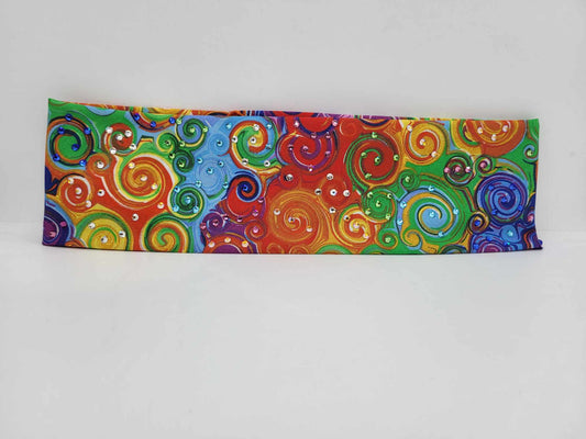 Colorful Scrolls Bandana with Multiple Colors of Austrian Crystals (Sku6148)