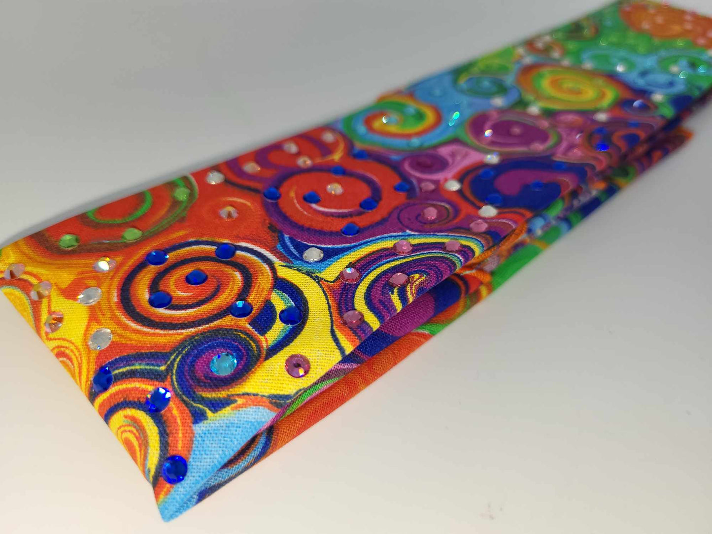 Narrow Colorful Scrolls with Multiple Colors of Austrian Crystals (sku6149)