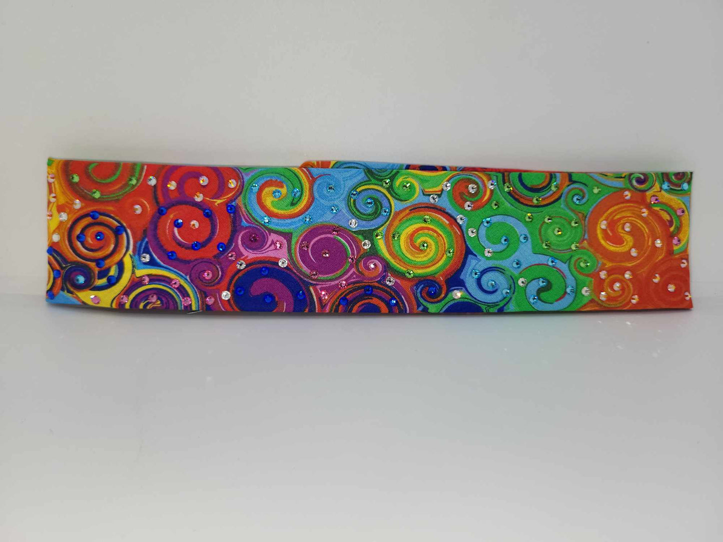 Narrow Colorful Scrolls with Multiple Colors of Austrian Crystals (sku6149)
