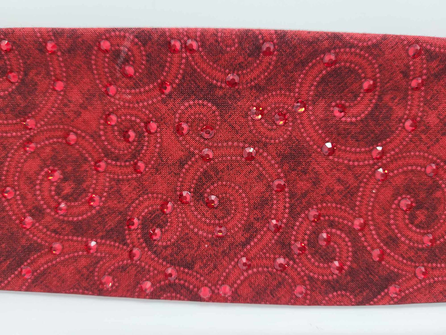 Red Scrolls with Red Austrian Crystals (Sku6156)