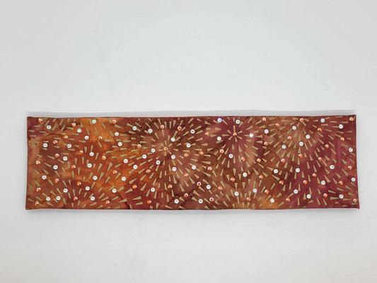 Gold Sun Burst on Orange with Sun Shimmer and Diamond Clear Austrian Crystals (Sku6157)