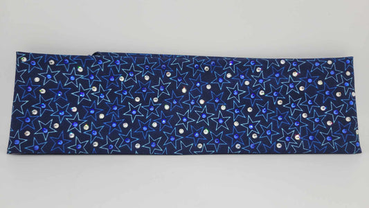 Blue Stars Bandana with Blue and Diamond Clear Austrian Crystals (Sku6188)