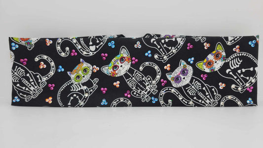 Skeleton Cats Bandana with Multiple Colors of Austrian Crystals (Sku6194)