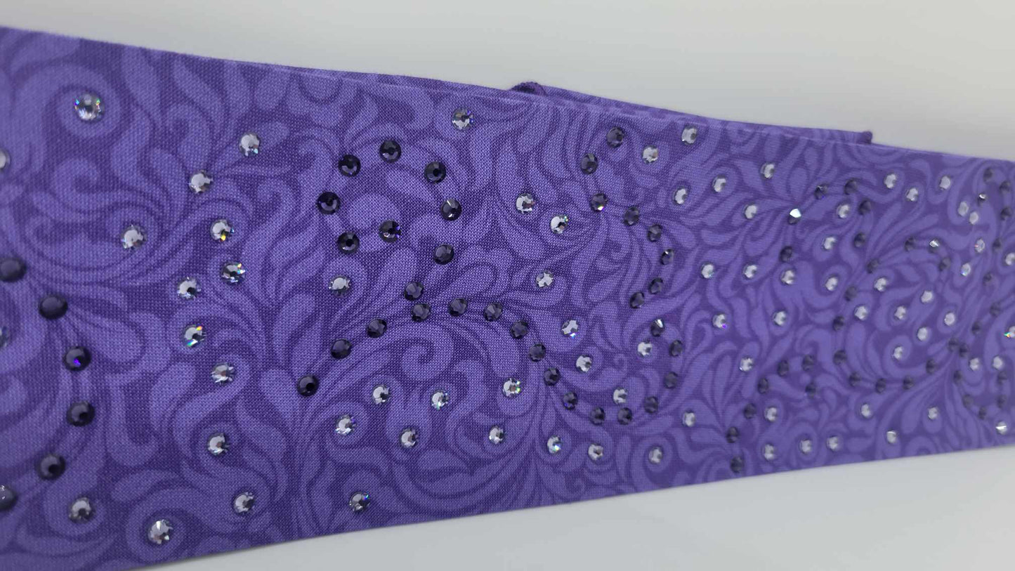 EXTRA BLING - Purple Scrolls with Dark Purple and Light Purple Austrian Crystals (Sku6220)