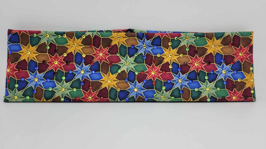 Colorful Mosaic Bandana with Multiple Colors of Austrian Crystals (Sku6249)