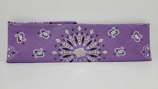 Lavender Paisley with Amethyst and Aurora Borealis Austrian Crystals (Sku6251)